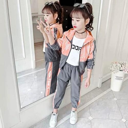 4-13Yrs Teen Girls Clothing Set Spring Autumn Girl Outfit Sport Casual Tops+Pant 2Pieces Mid Big Children Girls Boutique Outfits