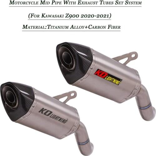 Middle Pipe Link Muffler Tube Set Lossless Replace Connect Original Motorcycle Exhaust System Escape For Kawasaki Z900 2020 2021