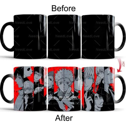 Jujutsu Kaisen Storu Gojo Yuji Coffee Milk Mugs Hot Drink Cup Color Changing Mug Drinkware Tea Cup Birthday PresentAnime Gifts