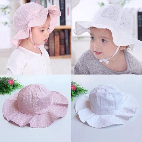 Baby girls summer Outdoor Hat Soft Cotton Floral Beach Bucket Children Infant Hats Suit for 1-4 Years kids Panama Caps NBB0306
