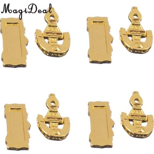 MagiDeal High Quality 1Set 1/12 Scale Dolls House Miniature Furniture Door Knocker Mail Slot Letter Box for Acce Kids Toys Gold