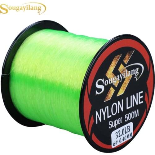 Sougayilang 500M Monofilament Line 11-36.3LB Super Strong Nylon Fishing Line Leader Line Sinking Line Carp Fishing Accessories