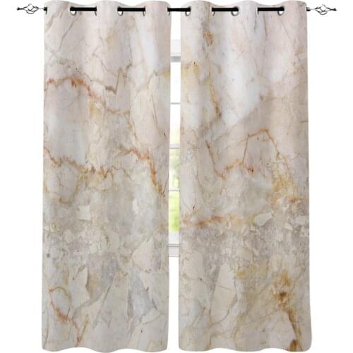 Marble Golden Yellow Curtains for Living Room Children Bedroom Decoration Home and Kitchen Products Windows Drapes