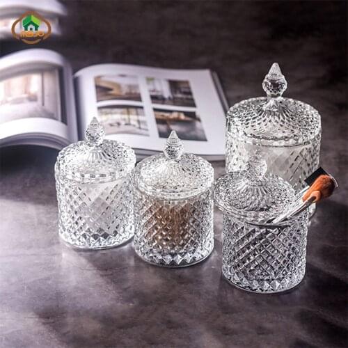 Msjo Makeup Organizer Glass Jewelry Organizer for Women INS Cotton Pads Round Container Swab Make Up Organizer Storage Bottles