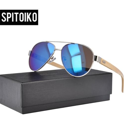 SPITOIKO Pilot UV400 Sunglasses Men Vintage Oversized Metal Frame Driving Sunglasses Male Goggles WPB2040