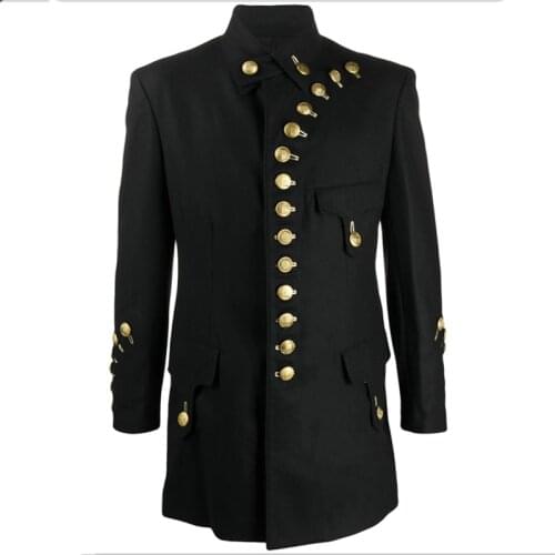 Custom made! The new European and American fashionable men casual loose coat oversize turtleneck long sleeve jacket suit