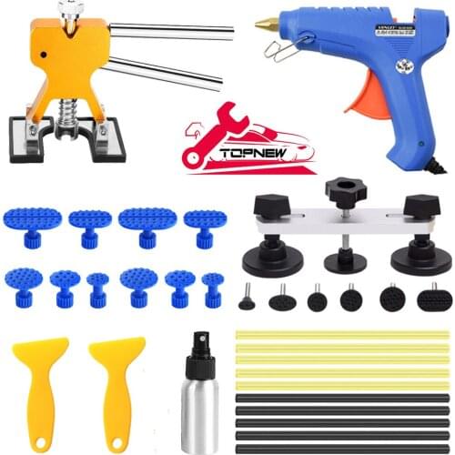 Paintless Dent Repair Tools Kit Glue Gun Dent Lifter Bridge Puller Set for Car Hail Damage Dent & Ding Remover