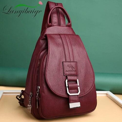 LANYIBAIGE New Arrival Woman Backpack Leather Brand Female Backpacks High Quality Schoolbag Large Capacity School Bag Travel Bag