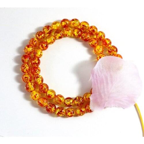 New Gold yellow resin beeswax 5mm 6mm 8mm 10mm charming loose round beads diy jewelry 15" B41