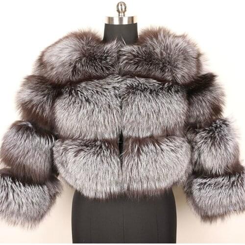 OFTBUY 2021 New Fashion Brand Real Fur Coat Winter Jacket Women Natural Silver Fox Fur Outerwear Thick Warm Streetwear Luxury