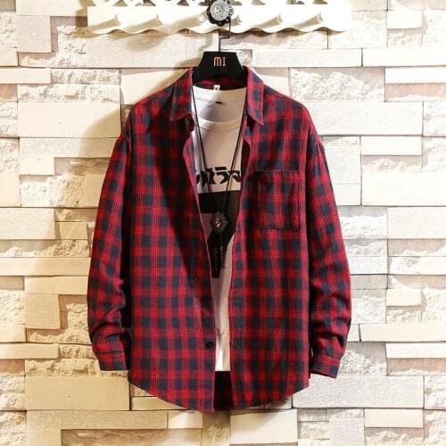 Autumn Mens Fashion Plaid Casual Men Plaid Shirt Spring Autumn Shirt Men Dress Shirts Fashion Long Sleeve Slim Fit Chemise Homm