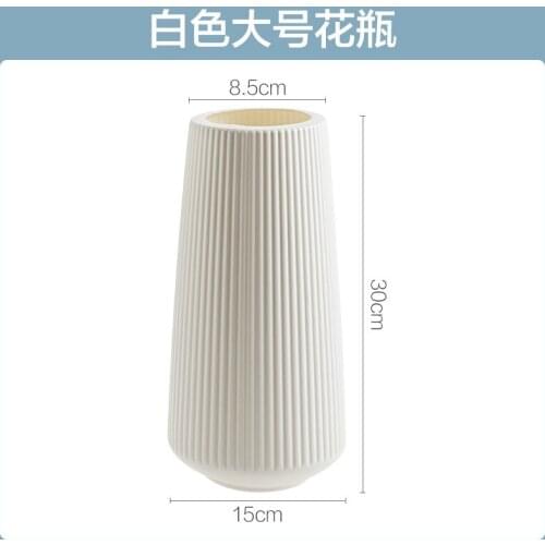 Nordic Style Plastic Vase Ornaments Flower Arrangement Dried Flower Creative Art Home Living Room Vase Decoration Desktop Decor