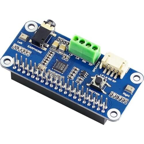 For Raspberry Pie 4 / 3B + Wm8960 Audio Module Expansion Board Stereo Codec Speaker with Small Speaker