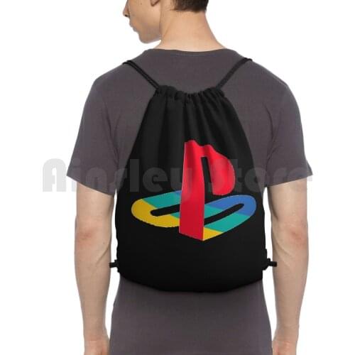 Playstation Logo Backpack Drawstring Bags Gym Bag Waterproof Ps4 Playstation Ps5 Ps Psp Ps3 Ps2 Ps1 Console Xbox