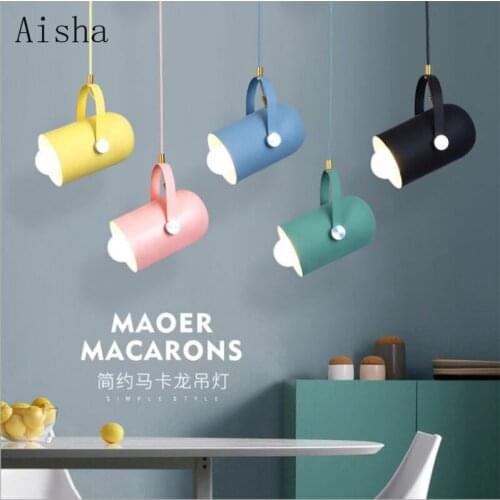 Nordic Minimalism Pendant Lights Angle Adjustable E27 Droplight Home Shop Decor Lighting Lamp Bar Showcase Spot Light