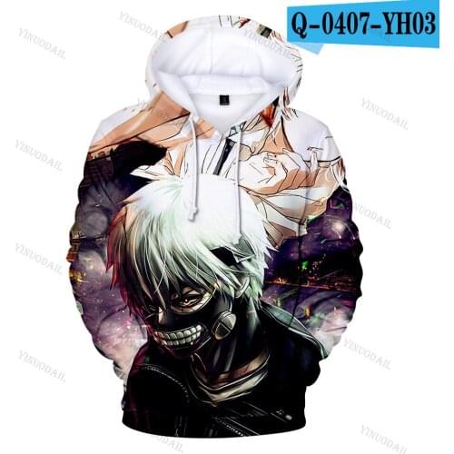 Casual 3D Mens Hoodies Tokyo Ghoul Men Women Sweatshirt Cool Cap Sweatshirts Anime Tokyo Ghoul Hoodie Men Women Pullovers Tops