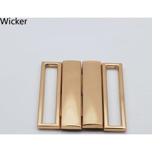 50 mm Zinc Alloy Belt Buckles for Women Down Jacket Overcoat Rectangle Clip Buckles DIY Clothing Hasp Bags Buttons 2 pcs/pack