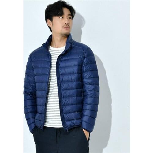 Light Down Jackets Men Warm Outerwear S M L XL XXL 3XL Men Down Jacket Autumn Boys Down Coat 80 90kg 95 Brand Autumn Winter 116m