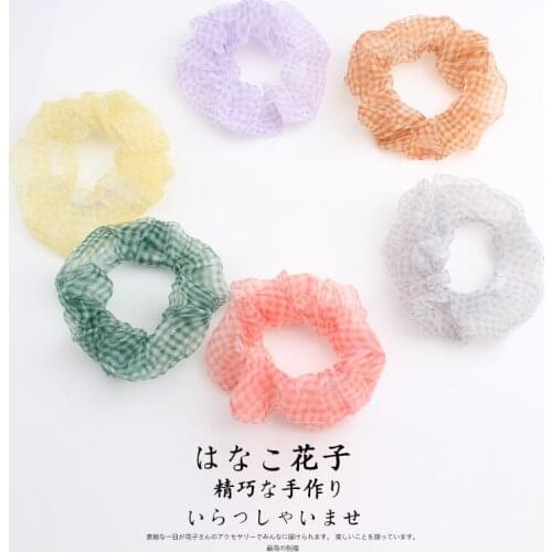 Ruoshui Woman Korean Style Hair Tie Transparent Scrunchies Sweet Hairband Hair Rope Gum Girls Rope Gum Headwear Hair Accessories
