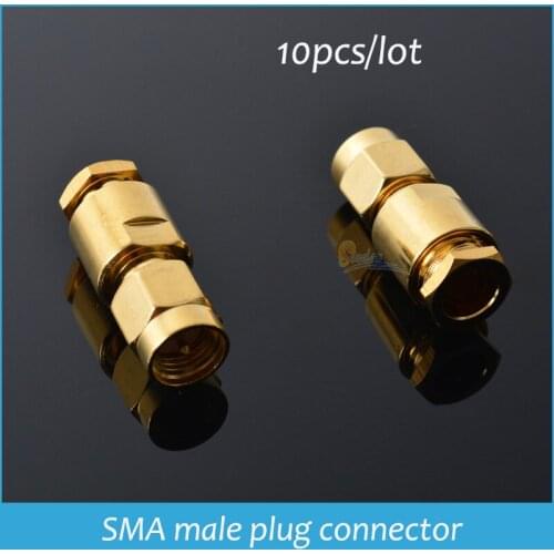 Sindax 10pcs SMA male plug clamp RG58 RG142 LMR195 RG400 RF connector Drop Shipping