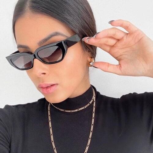 Rectangle acetate frame women sunglasses fashion style gradient grey lens sunglasses for men