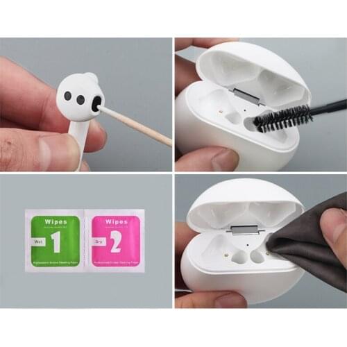 Bluetooth-Compatible Earphones Case Clean Tools for Airpods Pro 2 1 Xiaomi Airdots Huawei Freebuds 2 Pro Brush Cleaning Tool Set