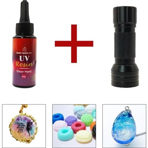 12W LED hard uv resin Wholesale 3 Size DIY Fast Curing UV Clear Hard Resin For Making Jewelry Handicrafts epoxy resin