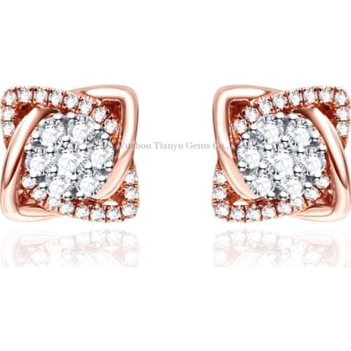 Tianyu gems Women's Gold Earrings