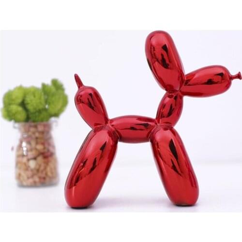Cake Home Decoration Gifts Party Dessert Desktop Resin Dog Ornament Balloon Crafts Sculpture Statue