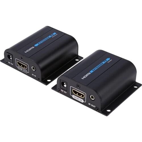 HDMI 1080P Extender With IR Converter Up to 60M,Video/Audio full HD Signal Extender Over Cat6/Cat7