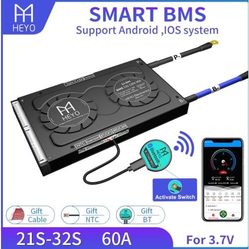 Smart UART RS485 CAN Bluetooth 12V 24V 36V 48V Battery Balancer Board 8s 10s 13s 14s 16s Liion LiFePO4 30A 40A 80A 100A 200A BMS