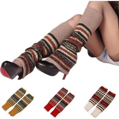 Thicken Lengthen Woolen Socks Leg Sleeves Long Knee Socks Womens Socks Warmers Boot Over Fall Tube Winter Pile Leggings
