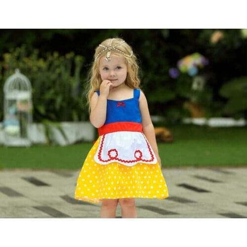 2020 Newest Alice In Wonderland Costume Kids Princess Dress Maid Apron Dress Cosplay Carnival Halloween Party Costumes Children
