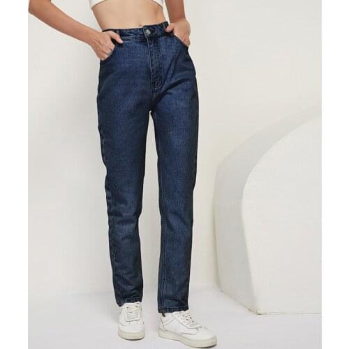 2021 Casual Straight Jeans For Ladies With Slim Waist ,boyfriends Womens Jeans Full Length Mom Jeans Cowboy Denim Pants
