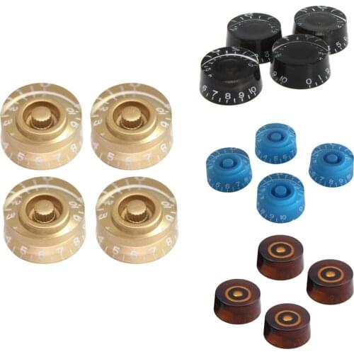 4pcs Round Guitar Knobs Speed Volume Tone Control Knobs Rotary Knobs For Gibson Epiphone Style Electric Guitar Parts Replacement
