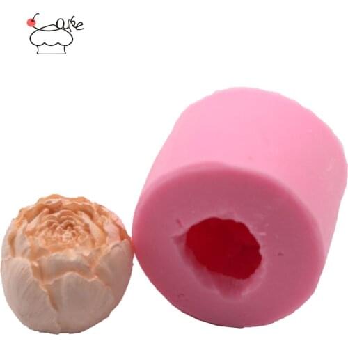 Aouke 3D Rose Shaped Decorating Molds Cake Silicone Mold Sugarpaste Candy Chocolate Gumpaste Clay Mould J146
