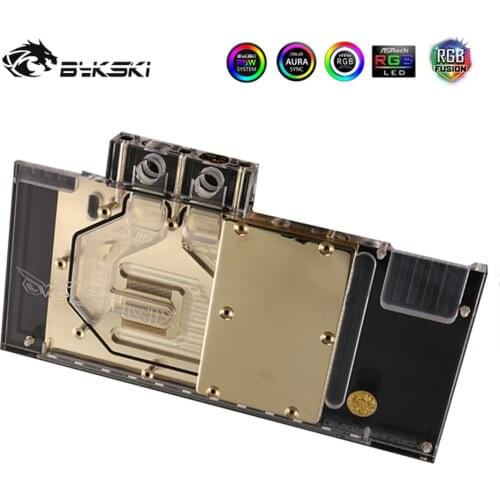 Bykski GPU Water Block Full Coverage Block For ASUS GTX1080TI 1080 1070 VGA Watercooler Heatsink MOD 5V A-RGB N-AS1080TI STRIX-X