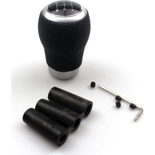 Gear Shift Knob Cover Universal Manual 5 Speed Leather Shifter Lever Boot Black Accessories