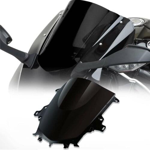 Motorcycle Black Clear Dual Bubble Windscreen Windshield For Yamaha YZF R1 2015-2019 2016 2017 2018