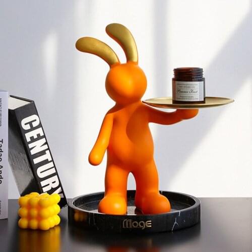 Home Decor Fashion Ornament Rabbit Figurine Miniature Storage Organization Nordic Room Desk Decoration Accessories New Home Gift