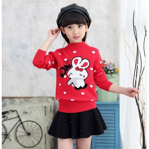 2019 Childrens sweater Winter clothes New O-Neck Children sweater for girls Cotton Clothing Girls Sweater Kids knitting Sweater