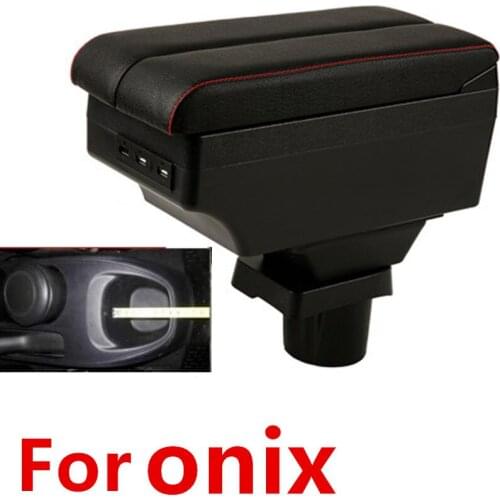 For Onix Armrest box double layer with usb interface