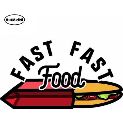 HotMeiNi 13cm x 7.4cm for Color Vintage Fast Food Emblem Vector Image Fine Decal DIY Waterproof Car Styling Car Stickers