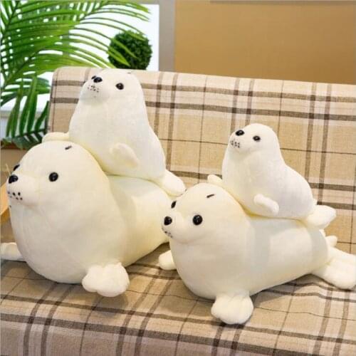 30cm 40cm 50cm 60cm Large Size Sea Lion Plush Toy Animal Cartoon Pillow Cushion Cute Stuffed Dolls Lovely kids Birthday Gifts