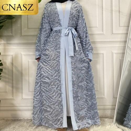 Muslim For Women Modest Abaya Dubai New Fashion 3D Tassel Robe Kaftan Turkish Islamic Clothing Arabic Kimono Cardigan