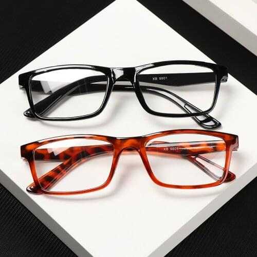 1 PC Men Women Square PC Frame Reading Glasses Ultralight Portable Presbyopic Eyeglasses High-definition Vision Care +1.0~+4.0