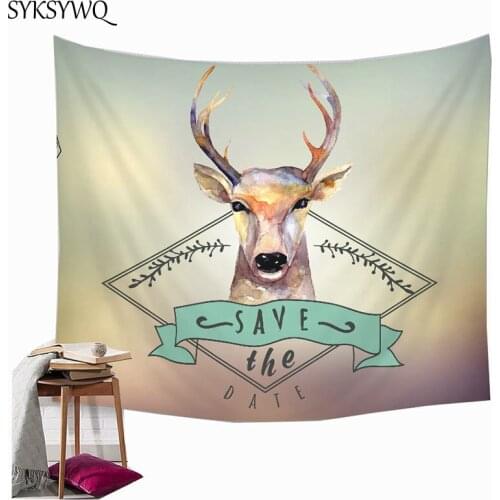 Deer wall hanging carpet tapestry Nordic home decoration wall blanket dorm decoration