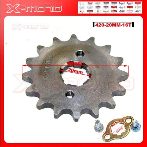 420 16 T Tooth 20mm ID Front Engine Sprocket for GPX Orion SSR SDG Dirt Pit Bike ATV Quad Motor Moped Buggy Scooter Motorcycle