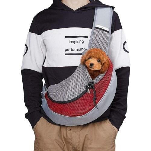 Puppy Cat Dog Carrier Outdoor Travel Handbag Mesh Single Shoulder Bag Sling Mesh Comfort Travel Tote