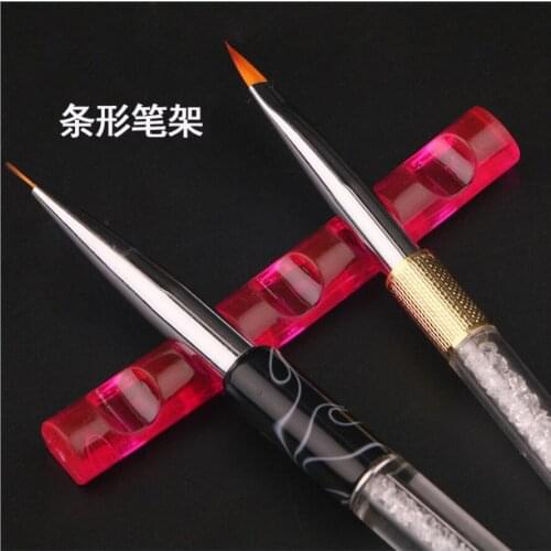 Nail Art 5 Grids Acrylic Clear Rack Shelf Painting Brush Pen Rest Holder Stand Display Carrier Storage Manicre Tools T0383